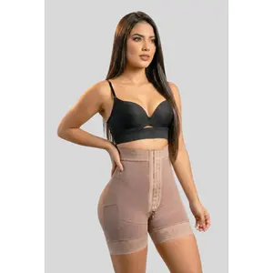 Mid Thigh Hook & Eye High Waist Short