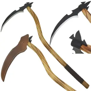Medieval Warrior Grim Reaper 37.5 Overall Sickle for Cosplay & Costume Accessories