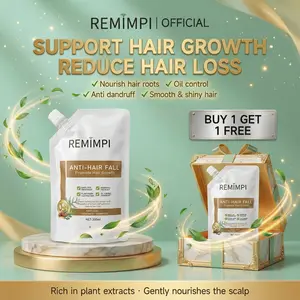 REMIMPI Anti Hair Fall Shampoo for Thinning Hair, Daily Scalp Care Shampoo for Men & Women, Plant-Based Formula, 300ml (Buy 1 Get 1 Free)