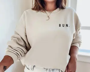 RUN Sweatshirt, Minimalist Running Sweatshirt, Running Crewneck, Runner Gift, Marathon Gift, Running Clothes, Marathon Shirt, Runner Shirt
