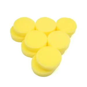 12pcs Yellow Round Shaped Waxing Buffing Tool Polishing Pad for Car Vehicle