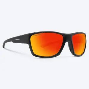 Crimson Sunset | Obsidian Series - Polarized, UV400 Protection, Scratch Resistance, Oleophobic & Saltwater Coating, Marine Grade