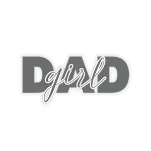 Girl Dad Kiss-Cut Sticker Black Glossy Decorative Smooth Decor