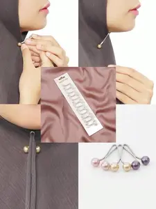 Muslim Hijab Buckle Set of 12, Scarf and Shawl Accessories, Islamic Headscarf Safety Pins Buttons, Wedding Dress Decoration
