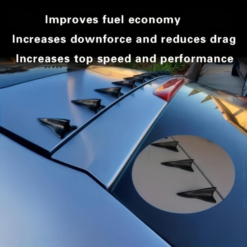 6PCS Universal Car Roof Shark Fin Spoilers – Aerodynamic Decorative Roof Fins for Sedan, SUV, and Truck, Durable Lightweight ABS Exterior Accessories, Stylish Auto Modification Kit for Enhanced Sporty Look and Wind Flow Control 6PCS Universal Car Roof Shark Fin Spoilers – Aerodynamic Decorative Roof Fins for Sedan, SUV, and Truck, Durable Lightweight ABS Exterior Accessories, Stylish Auto Modification Kit for Enhanced Sporty Look and Wind Flow Control