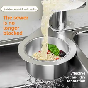 Elegant Swan Shape Stainless Steel Sink Strainer Basket Multi-Functional Hanging Drain Filter for Kitchen Fruit Vegetable Cleaning and Organization