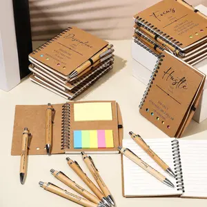 Motivational Spiral Notebooks with Sticky Notes Pen Inspirational Journals