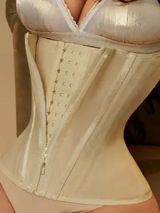 1 Count Waist Trainer High Compression Women's Shapewear, Adjustable Body Shaper, Fajas, Solid Zipper Front Waist Cincher, High Stretch Tummy Control Shaper Corset, Suitable for Sports and Gym Training