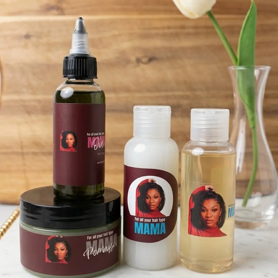 KID SET-Mama Hair Care Syteme Set  - Shampoo, Conditionner, Oi & Pommade for strong, Healthy Hair Body Care Sets Body Beauty Set