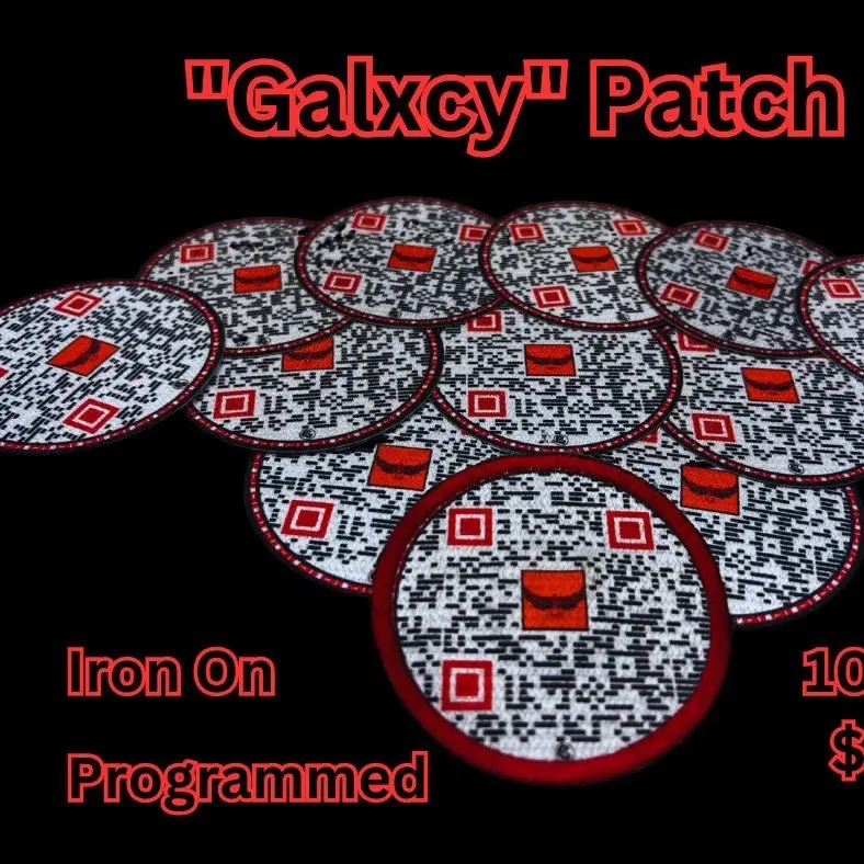 Galaxy Patch with Iron-On QR Code | Reflective Twill | Explore Our Unique TikTok Shop!