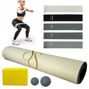 Sun Soul Yoga Kit – Eco-Friendly Yoga Mat, Blocks, Strap & Massage Balls for Home and Studio Workouts