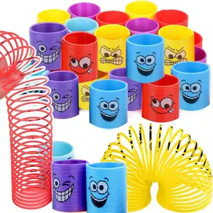 36PCS for Kids Girls Boys Smiling Face Spring Rainbow Magic Fidget Stress Coil Springs Bulk Mini Toys Party Favors Toys