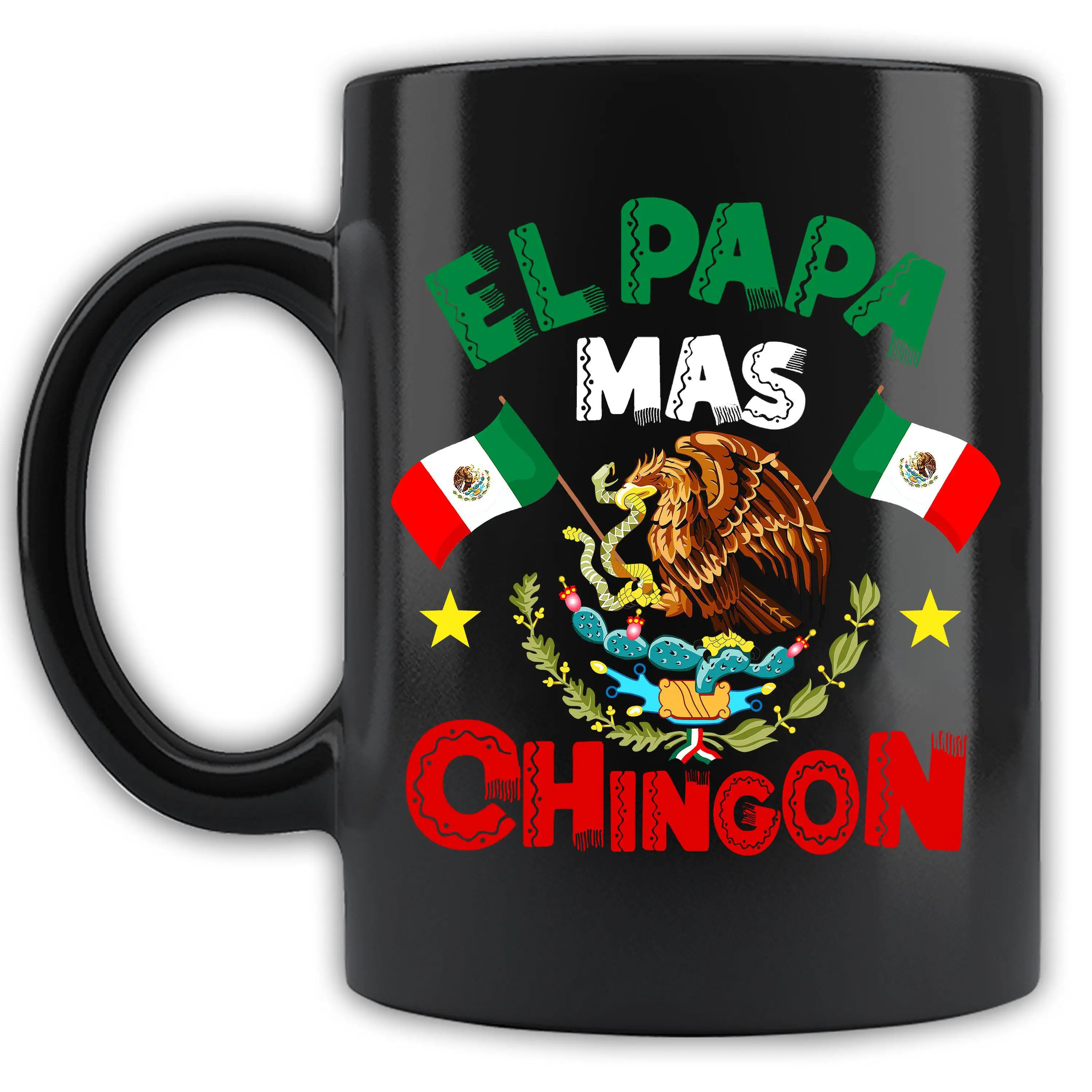 Custom El Papa Mas Chingon Coffee Mug, Dia De Las Padres For Mexican Dad, Fathers Day Gifts for Best Dad Ever Ceramic Mugs Drinkware Stylish