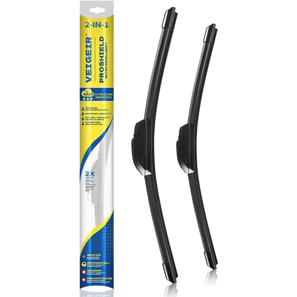 22 Inch + 22 Inch Windshield Wiper Blades 2 Pack, Front J/U Hook Replacement Compatible with  F-150 2019-2022, Compatible with GMC Savana 2500 2000-2021