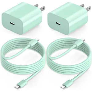 10FT iPad Charger Fast  Cord, 2Pack 20W USB C Fast Charger with 10 ft Long   for iPad 10th/11th Generation, iPad Pro 13/12.9/11 inch, iPad Air 11/13 inch/4th/5th, iPad mini(Green)