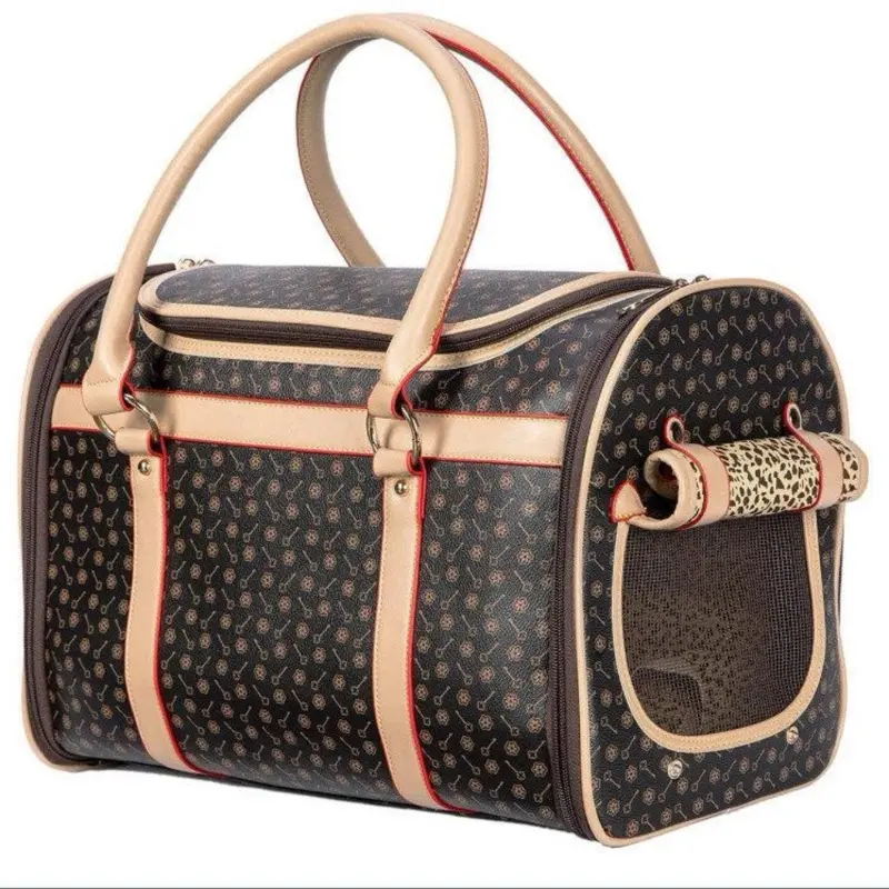 Choice Luxury Pet Carrier Puppy Small Dog Wallet Cat Sling Bag with Handle, Zippered Accessory, and Versatile Design