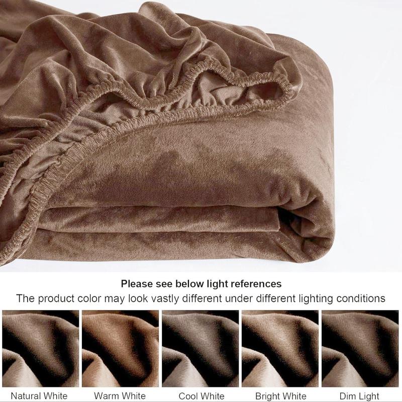 Luxury Velvet Bedding Set, Soft & Durable Fabric, Deep Pocket Design, Elastic Fit, All-Season Comfort, Soft Bedding Sheet, Multiple Colors Available