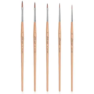Premium Kolinsky Sable with Beech Wood Handles & Arrow Shaped Miniature Painting Brus