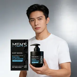 East Moon Men's Refreshing Face Wash, Gentle Cleanser, Hydrating Rich Foam, Non-Drying, Ideal for Daily Use, Soft Skin Care