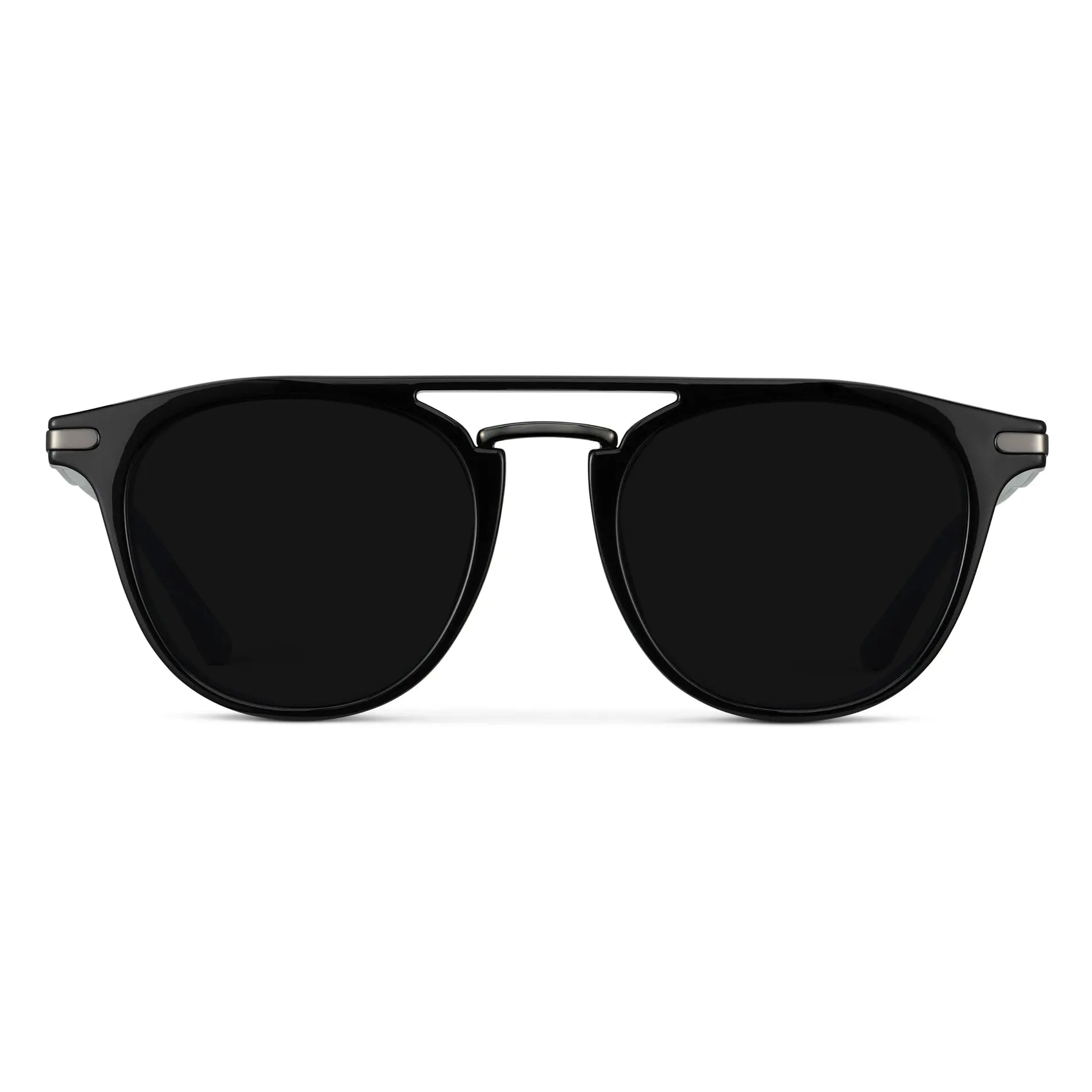 WMP Eyewear Hayes Male Stylish Round Sunglasses - Timeless Acetate-Stainless Steel Frame, 100% UV Protection, TAC Lenses, Classic Edge for Casual Wear, Stylish Sunglasses, Full Rim, Shatterproof, Durable Five-Barrel Hinges