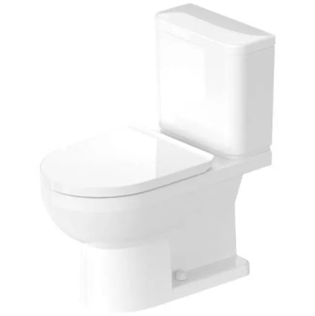 Duravit D4060400 No.1 2-Piece Ceramic Oversized Toilet Kit, White, Modern Aesthetics, Enhanced Functionality