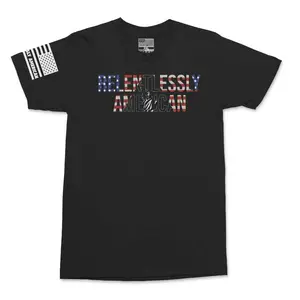 Relentlessly American Statue of Liberty Premium Tee - Crew Neck Short Sleeve T-Shirt in 100% Combed Ringspun Cotton for Everyday Wear - Unisex Fit