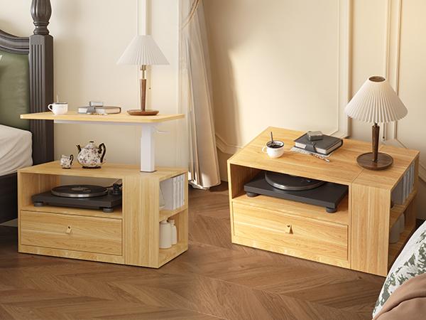 FLEXISPOT H7 All-in-One Mobile End Table, Smooth Gas Spring Height Adjustable Bedside Desk with Storage Drawer, Rolling Laptop Stand for Couch Sofa, Space-Saving Storage Cabinet FLEXISPOT H7 All-in-One Mobile End Table, Smooth Gas Spring Height Adjustable Bedside Desk with Storage Drawer, Rolling Laptop Stand for Couch Sofa, Space-Saving Storage Cabinet