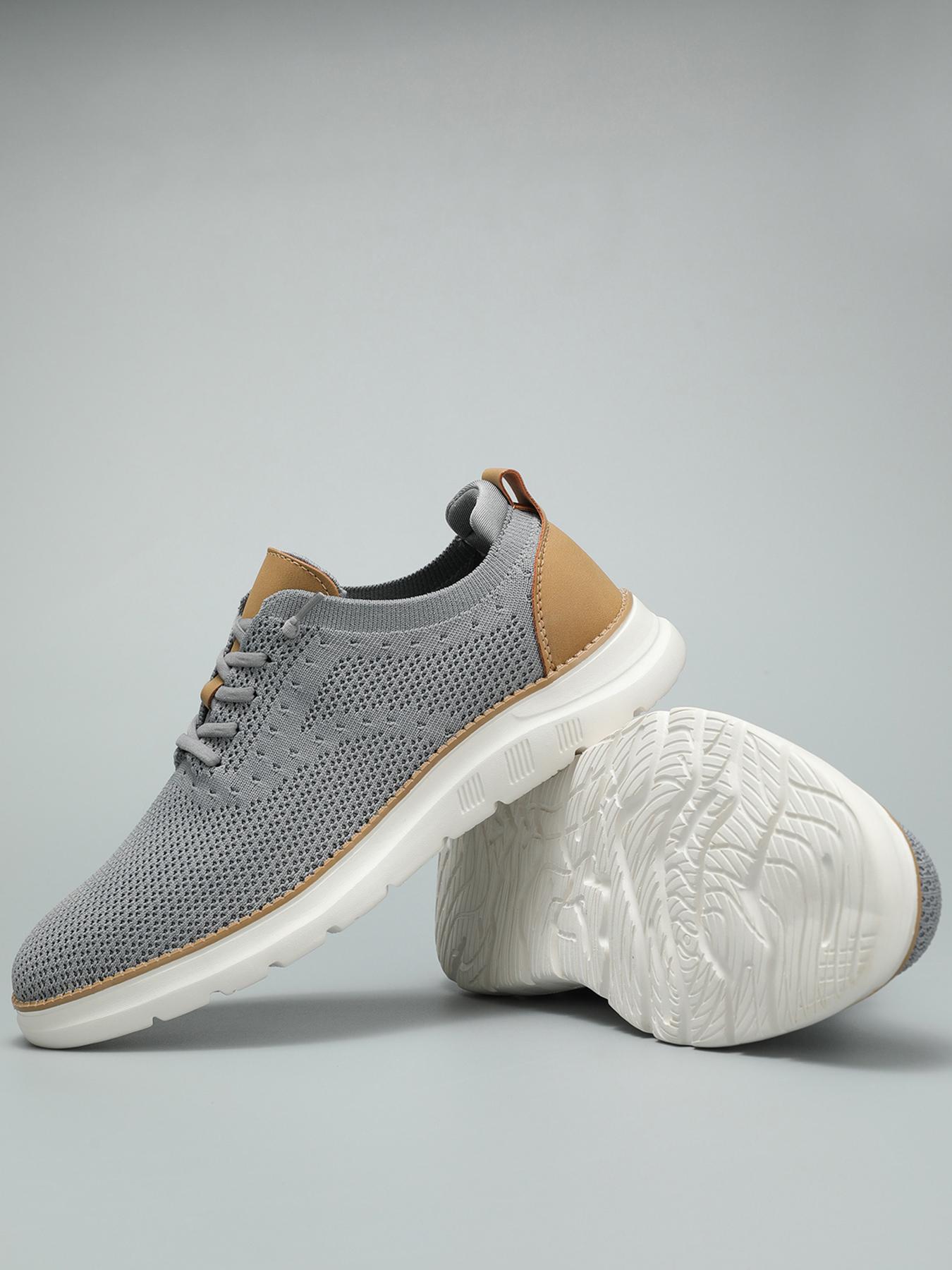 Mens Casual Dress Oxfords Shoes Fashion Mesh BusinessWalking Work Slip on Sneakers Comfortable LightweightSoft Sole Red Boy Running Closed Trainer Footwear Runner Training Athletic Training