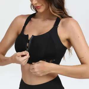 QxN Sport Bra for women，High lmpact gym running sport,Adjustable Shoulder Straps,Adjustable Back, Front Opening Zipper ，Running Back Bra, Sports Shorts Tank Top, Longline Sports Bra,Push-Up Sports Bra