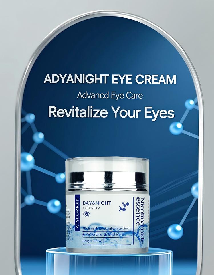 WISEORIGIN Niacinamide Brightening Eye Cream (50ml) Fades dark circles, evens skin tone, hydrates and plumps eye area. Daily eye care, ideal as a gift.