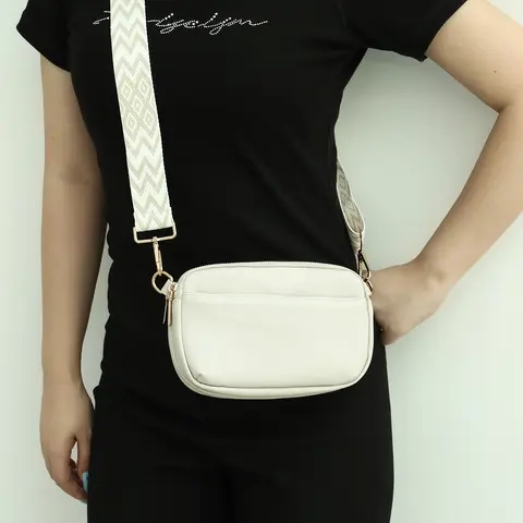 Women's Crossbody & Shoulder Bag - Chic Plain Wide Leather Adjustable Mini Casual Crossbody Bag, Vintage Classic Accessory with Adjustable Strap for Daily Carry, Casual Crossbody Bags, Crossbody Purse Bag