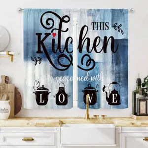 2Pcs Abstract Burnt Orange Kitchen Curtains Rod Pocket Vintage Rustic Brown Art Curtains Boho Kitchen Curtains 28x40in