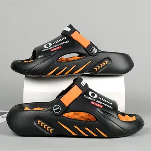 Men's Summer Slipper Shoes - Dual-Use Slide Footwear for Home & Outdoor, Thick-Sole Soft Casual Massage Sandals