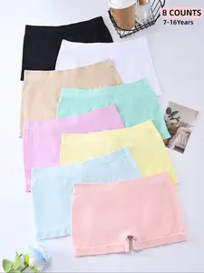 Girls' Underwear Set, Pastel Underwear, Breathable & Comfortable Design, Elastic Waistband, Fall&Winter Wear, Multiple Colors Available