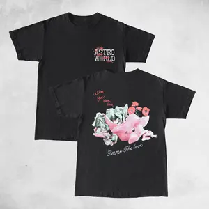 Travis Astroworld Exclusive Pig Wish You Were Here Cotton Unisex Shirt Rap Shirt Rapper Rap Tee Hiphop Shirt Music Tour Merch Gift for Him Gift For Her Vintage Y2K Hoodie Sweatshirt