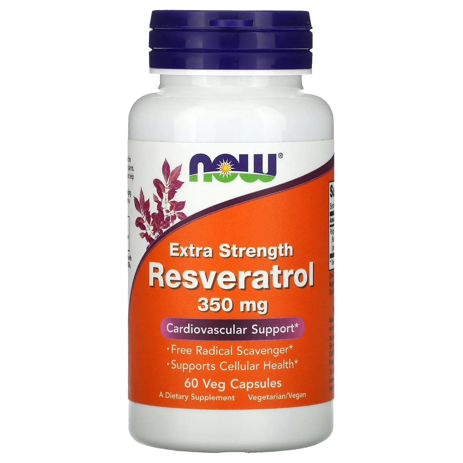 NOW Foods Resveratrol, 350 mg, 60 Veg Capsules