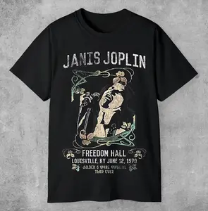 Janis Joplin Boho Vintage Tee 70s Rock Legend Shirt Aesthetic Graphic Unisex