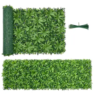 VEVOR 1PC 40x120in Sunproof PE Mesh Artificial Boxwood Plant Wall Panel, Lifelike Leaves Natural-Look Privacy Cover, Fake Grass Screen Decor Photo Backdrop for Indoor-Outdoor Garden