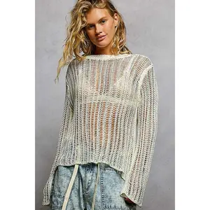 White Cropped Sweater