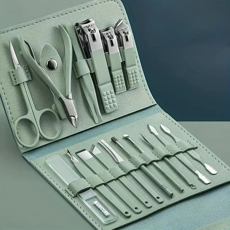 1set [Multi-Functional] Household Multi-Functional Stainless Steel Ear Spoon Nail Clippers Pedicure Nail Scissors Tool Set | Stainless Steel | Multi-Functional | Manicure Cutter Kits Nail Care Nail Care Product | Nail Tools | Manicure Supplies
