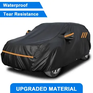 SUV Car Cover Waterproof Outdoor All Weather Protection Sun UV Rain Dust Snow Windproof Design & Storage Bag Fits Most Mid-Size SUVs (Up to 200” Length)