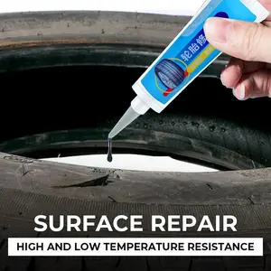1/2Pcs Tire Repair Black Glue Liquid Strong Rubber Wear-resistant Non-corrosive Fast Drying Adhesive Instant Bond Leather