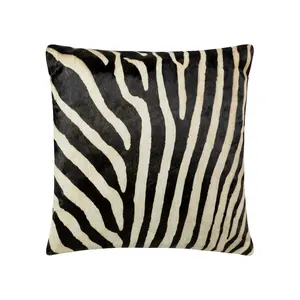 Denver Zebra Printed Genuine Hairon Hide Pillow