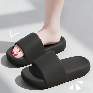 Soft Squishy Waterproof Pillow Slides Cloud Foam Platform Slippers with Running Shoe Level Cushioning Shock Absorption Anti Slip Comfort for Women & Men - Girl Footwear Flipflop Women