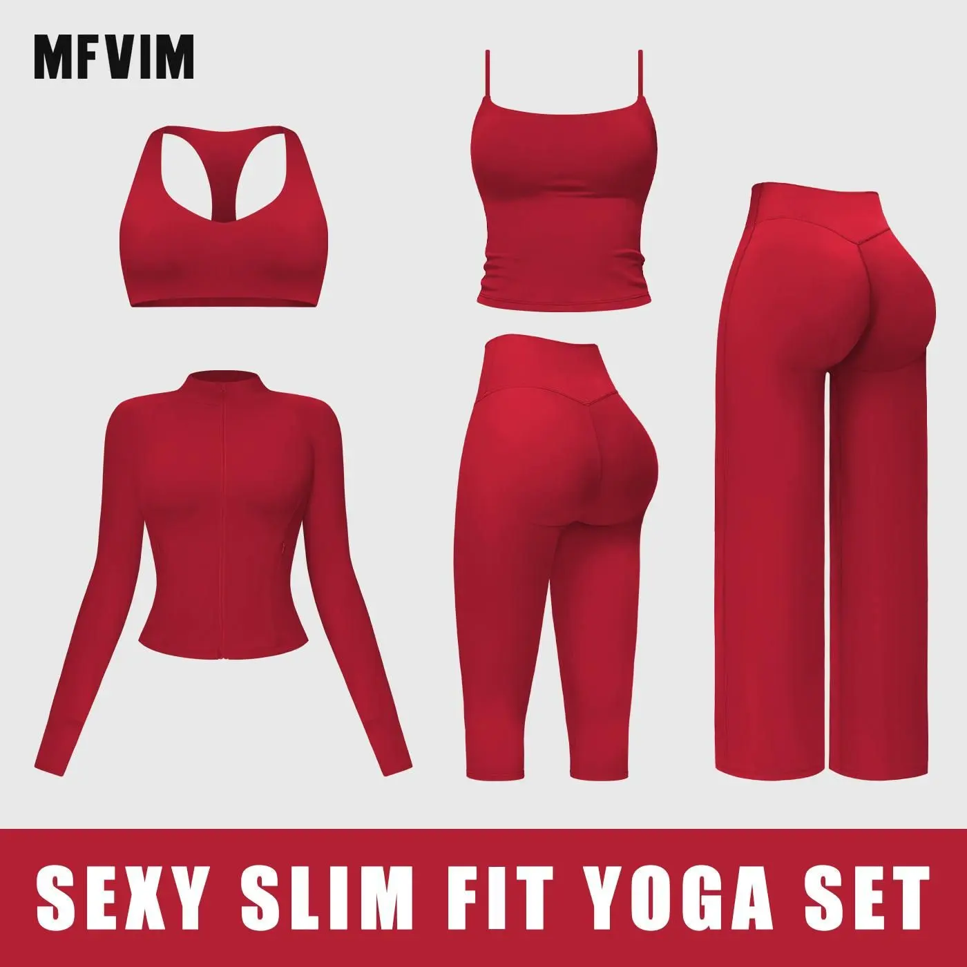 MFVIM Women's 2-Piece Athleisure Sportswear Set, Comfortable Stylish Gym Wear - Matching Workout Outfit Ideal for Yoga, Gym Sessions, 2 Piece Sets