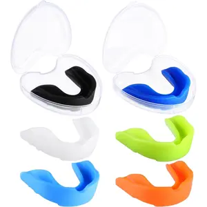 6 Pcs Youth Kids Mouth Guard for Sports, Boys Girls Mouth Guard with Case, Mouthguard for Wrestling Boxing Basketball Hockey Football