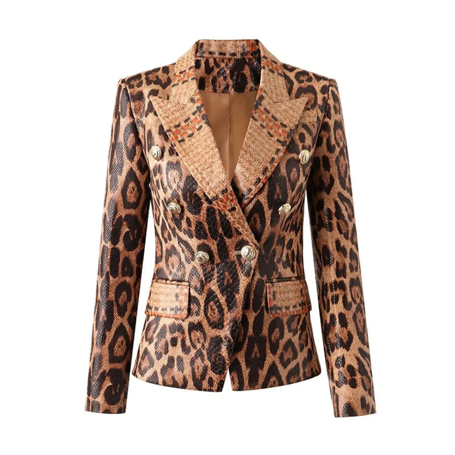 Roar Leopard Blazer European Size (L).....Size (8) USA