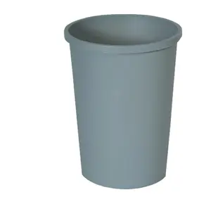 212 MAIN Crack-Proof Indoor-Outdoor Plastic Hands-Free Wastebasket - Rubbermaid Commercial Products RCP 2947 GRA, Gray