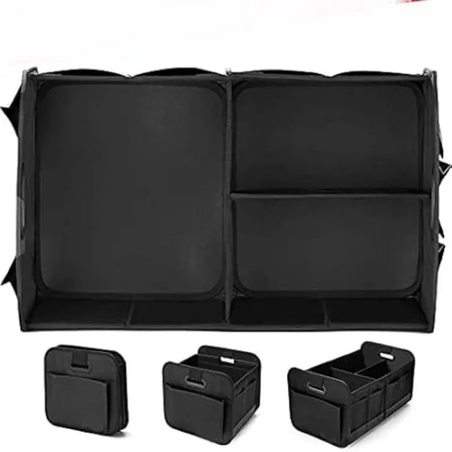70/5000 Car trunk storage rack, car storage, reinforcement handle, foldable multi-level car storage rack, foldable, 600D Oxford polyester, suitable for any car, SUV, mini van, black, red, yellow, green