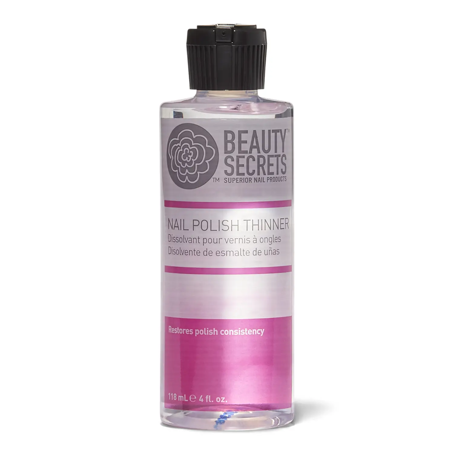 Beauty Secrets Nail Polish Thinner, 4 Fl Oz (Pack of 1), Thins Nail Polish for Even Flow Beauty Secrets Nail Polish Thinner, 4 Fl Oz (Pack of 1), Thins Nail Polish for Even Flow